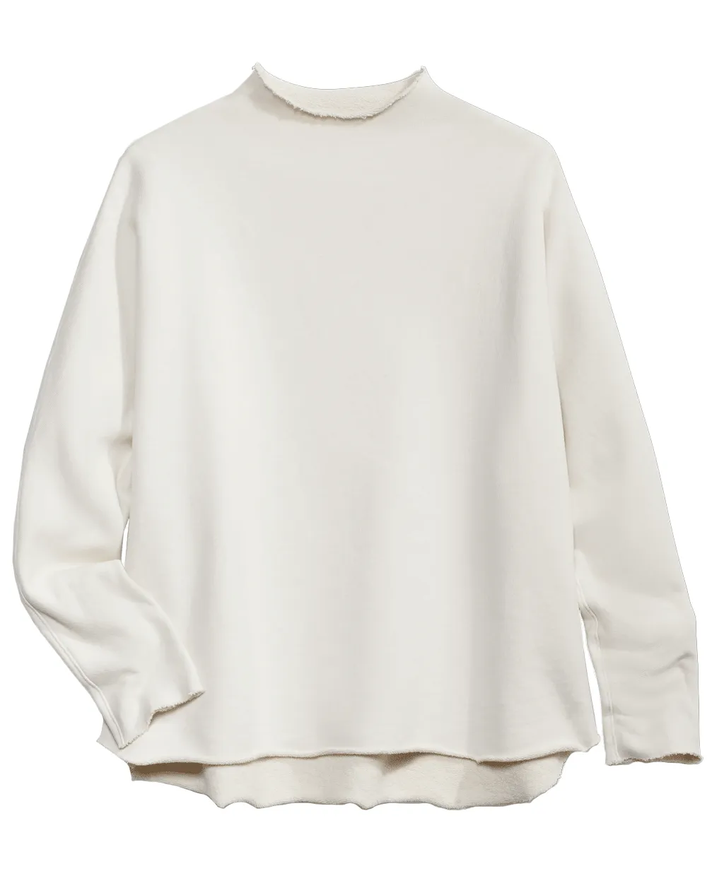 Vintage White Effie Long Sleeve Funnel Neck Capelet