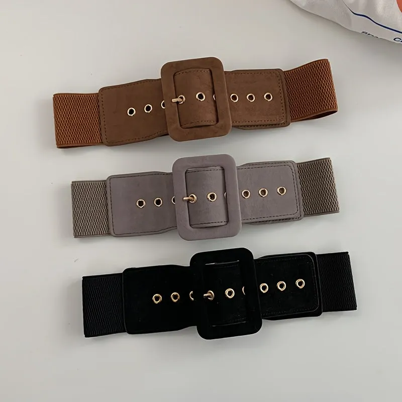 Vintage Wide Belt for Women Versatile with Jackets Coats Sweaters