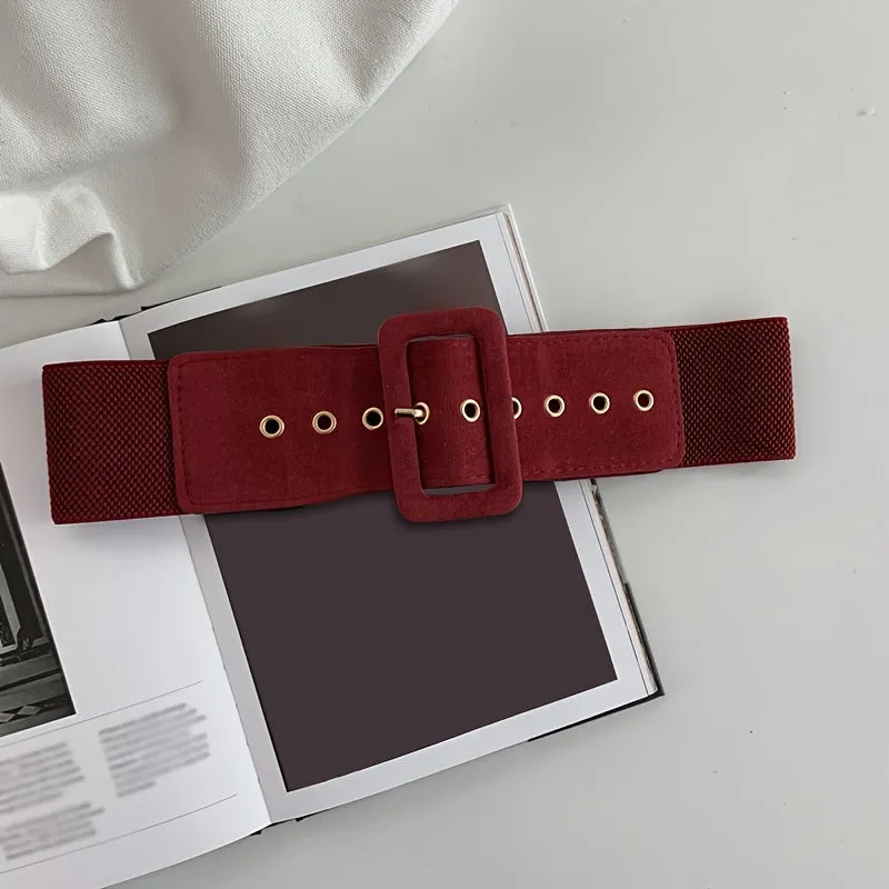 Vintage Wide Belt for Women Versatile with Jackets Coats Sweaters