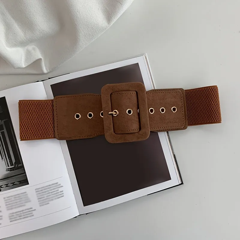 Vintage Wide Belt for Women Versatile with Jackets Coats Sweaters