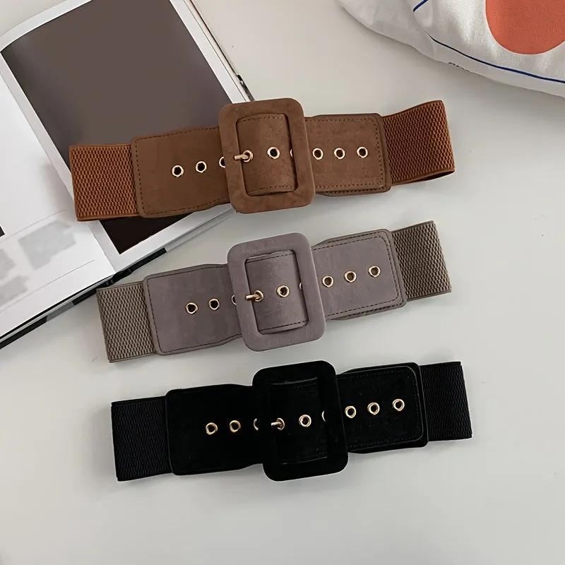 Vintage Wide Belt for Women Versatile with Jackets Coats Sweaters