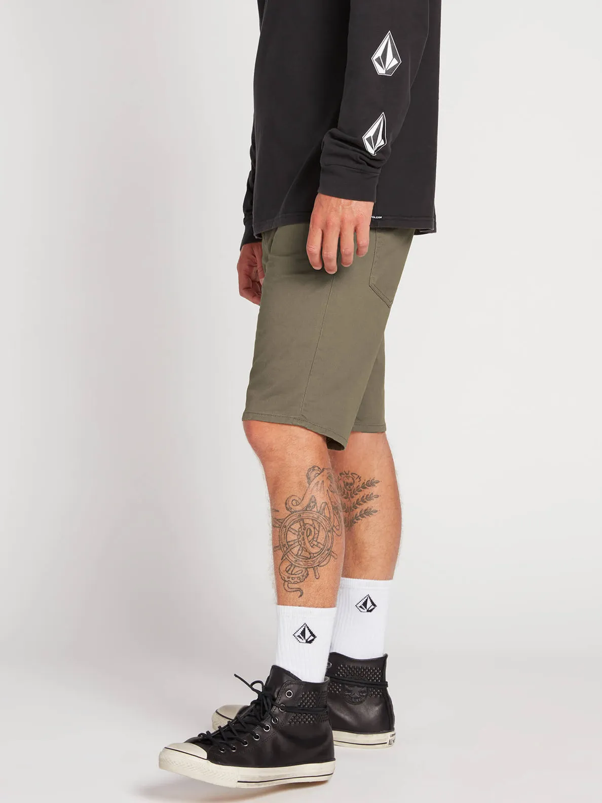 Volcom Solver Lite 5 Pocket Short - Army Green