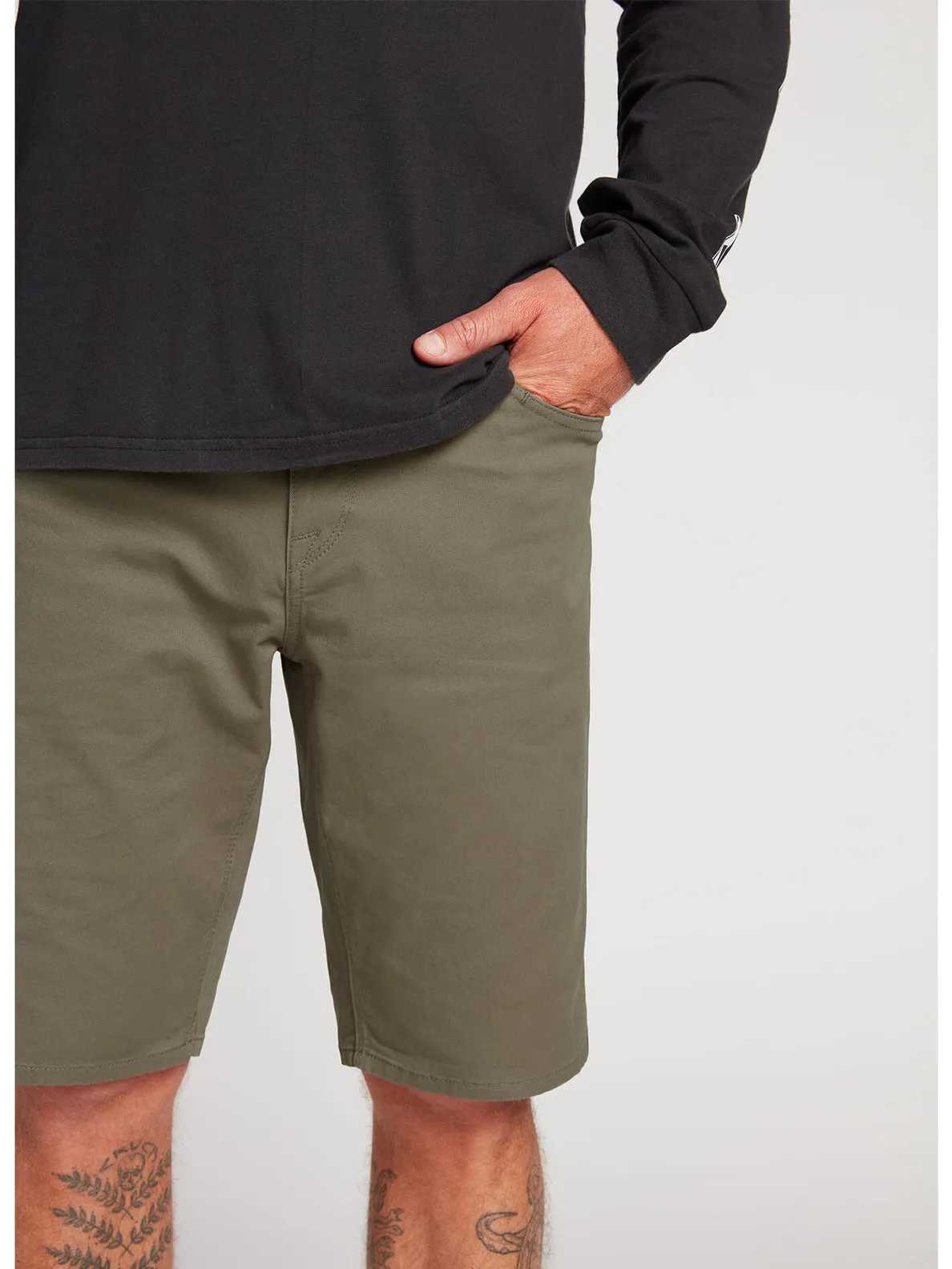 Volcom Solver Lite 5 Pocket Short - Army Green