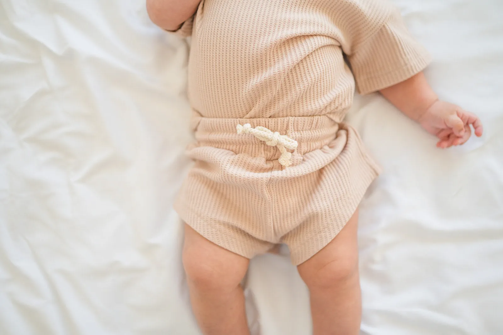 Waffle Knit Set- Beige