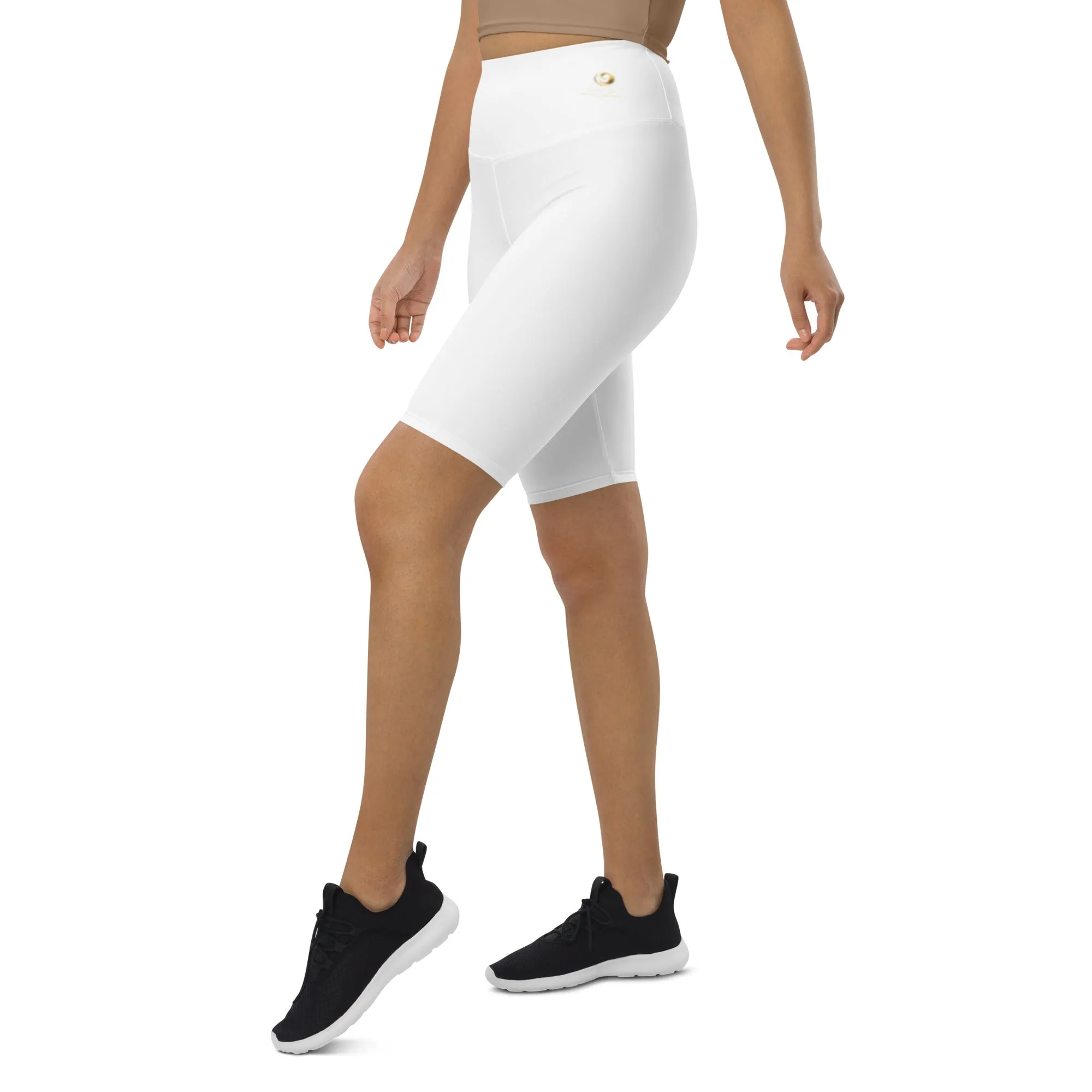 White Chaitanya Abara Biker Shorts