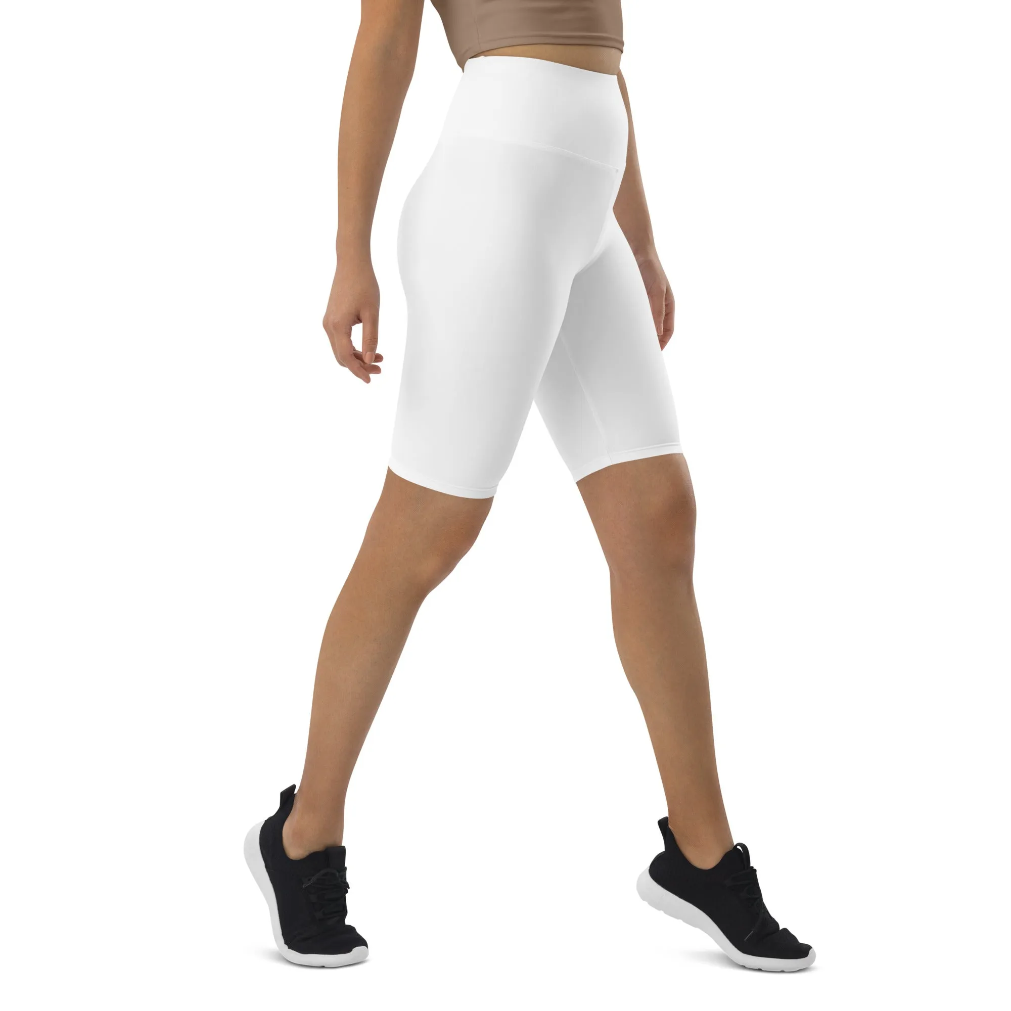 White Chaitanya Abara Biker Shorts