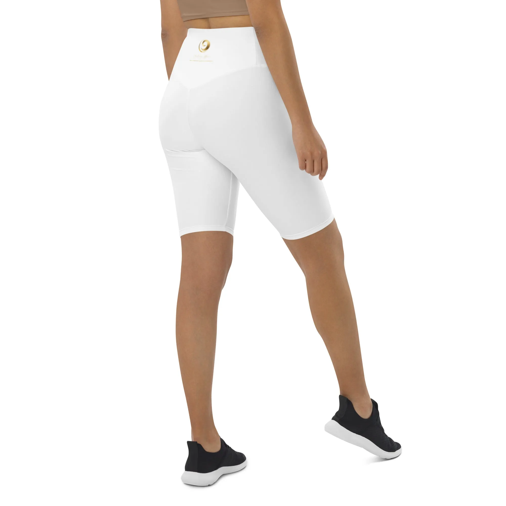 White Chaitanya Abara Biker Shorts