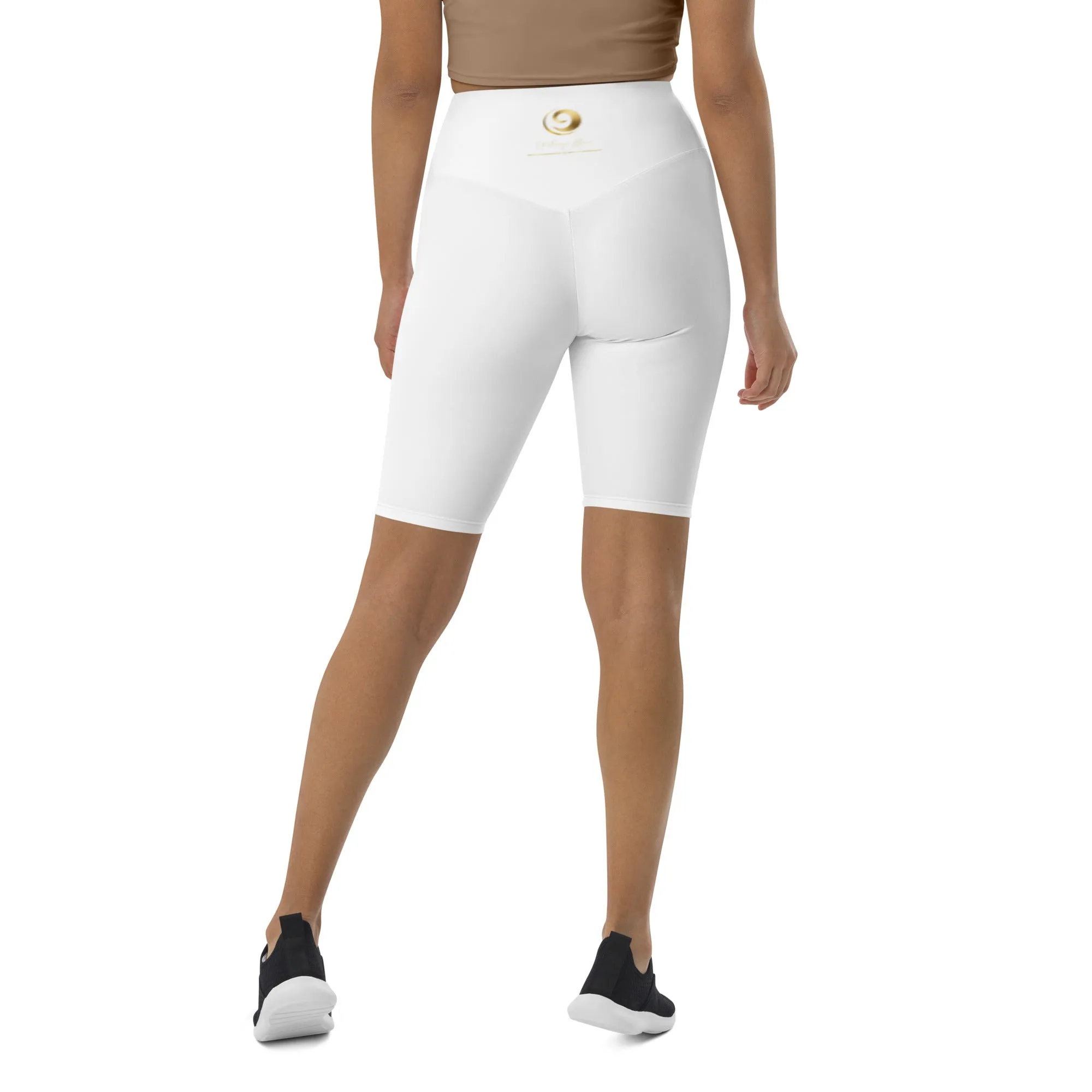 White Chaitanya Abara Biker Shorts