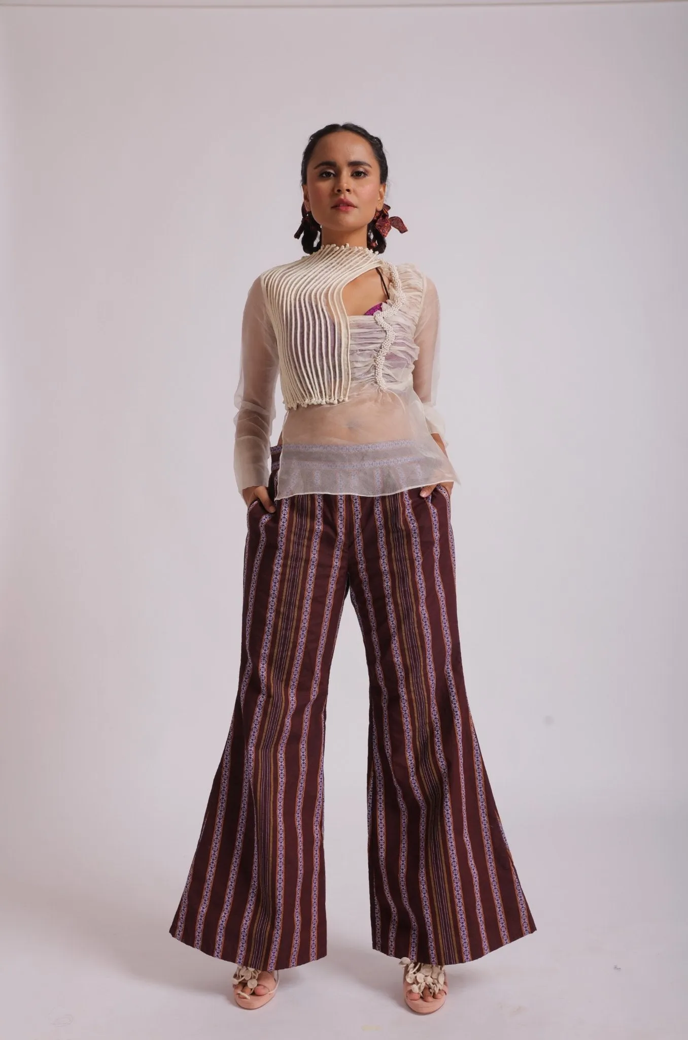 White Corded Top