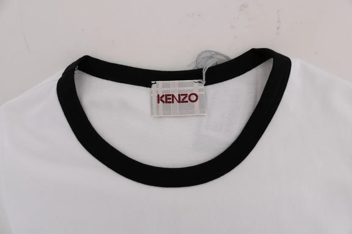 White Cotton Stretch Crewneck T-Shirt