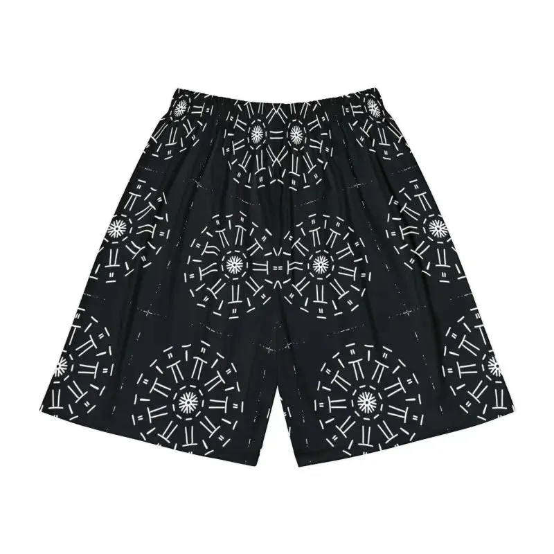 White Pattern Men's Sports Shorts for Ultimate Workout