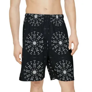 White Pattern Men's Sports Shorts for Ultimate Workout