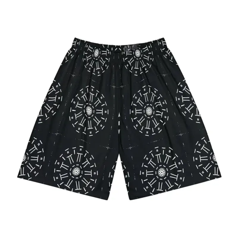 White Pattern Men's Sports Shorts for Ultimate Workout