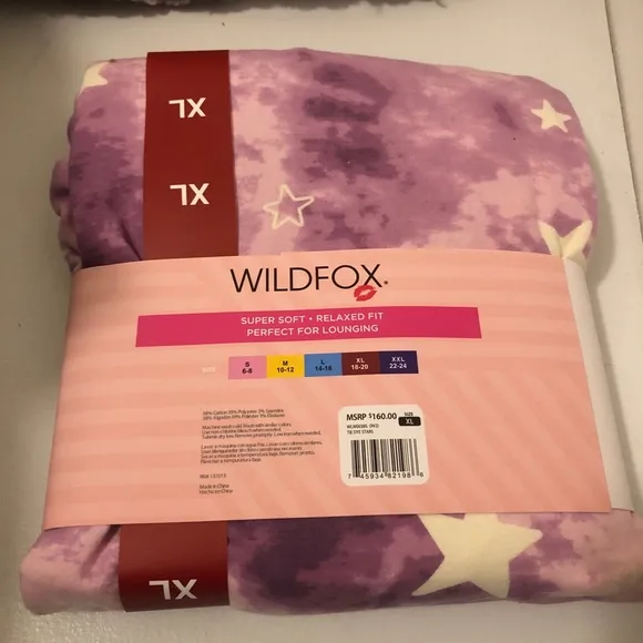 Wildfox tie dye with stars lounge set. NWT various size