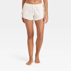 Women's 2XL - Waffle Lounge Shorts - Stars Above White