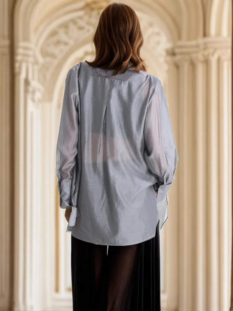 Womens Coat Notched Collar Long Sleeve Split Irregular Blazers