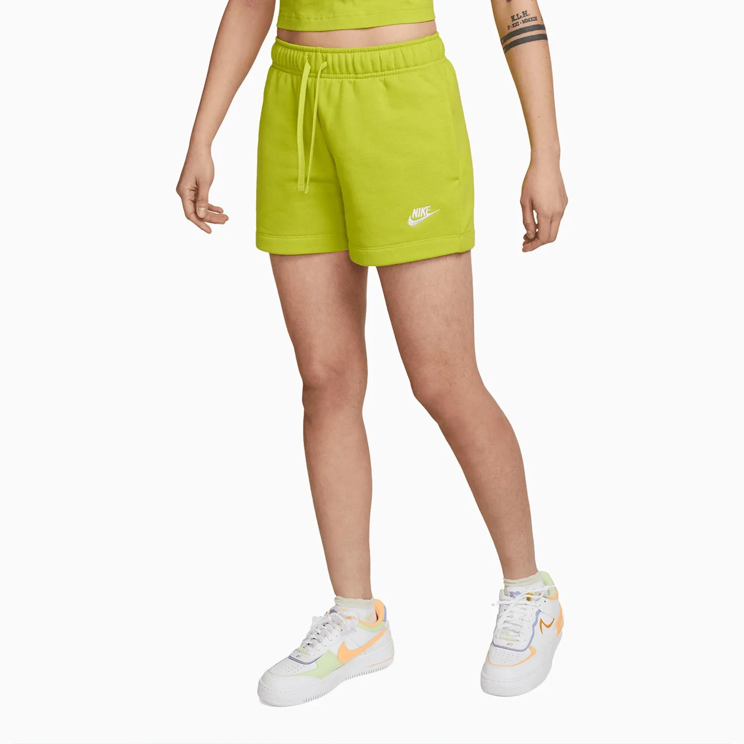 Women's Nike Sportswear Club Essentials T Shirt And Shorts Outfit