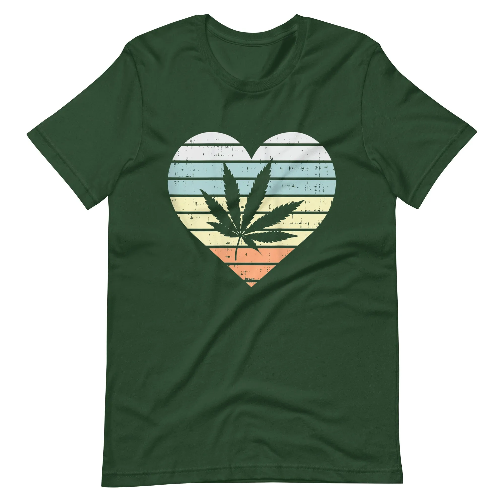 Womens-Weed-Cannabis-Heart-Unisex t-shirt