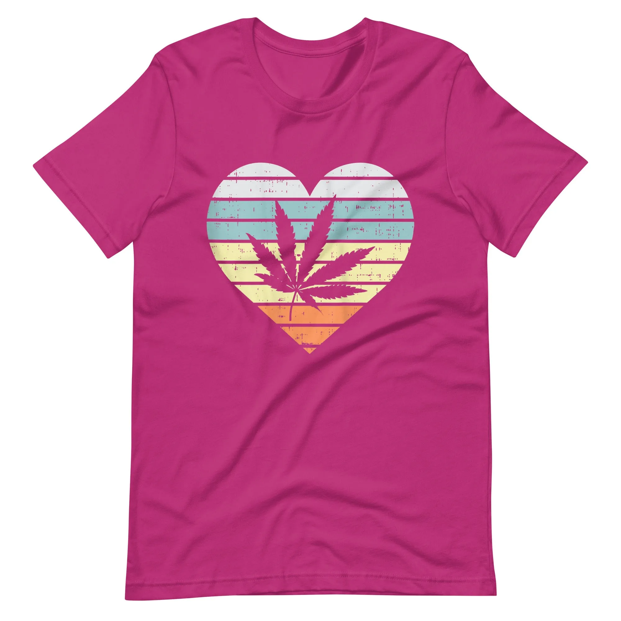 Womens-Weed-Cannabis-Heart-Unisex t-shirt