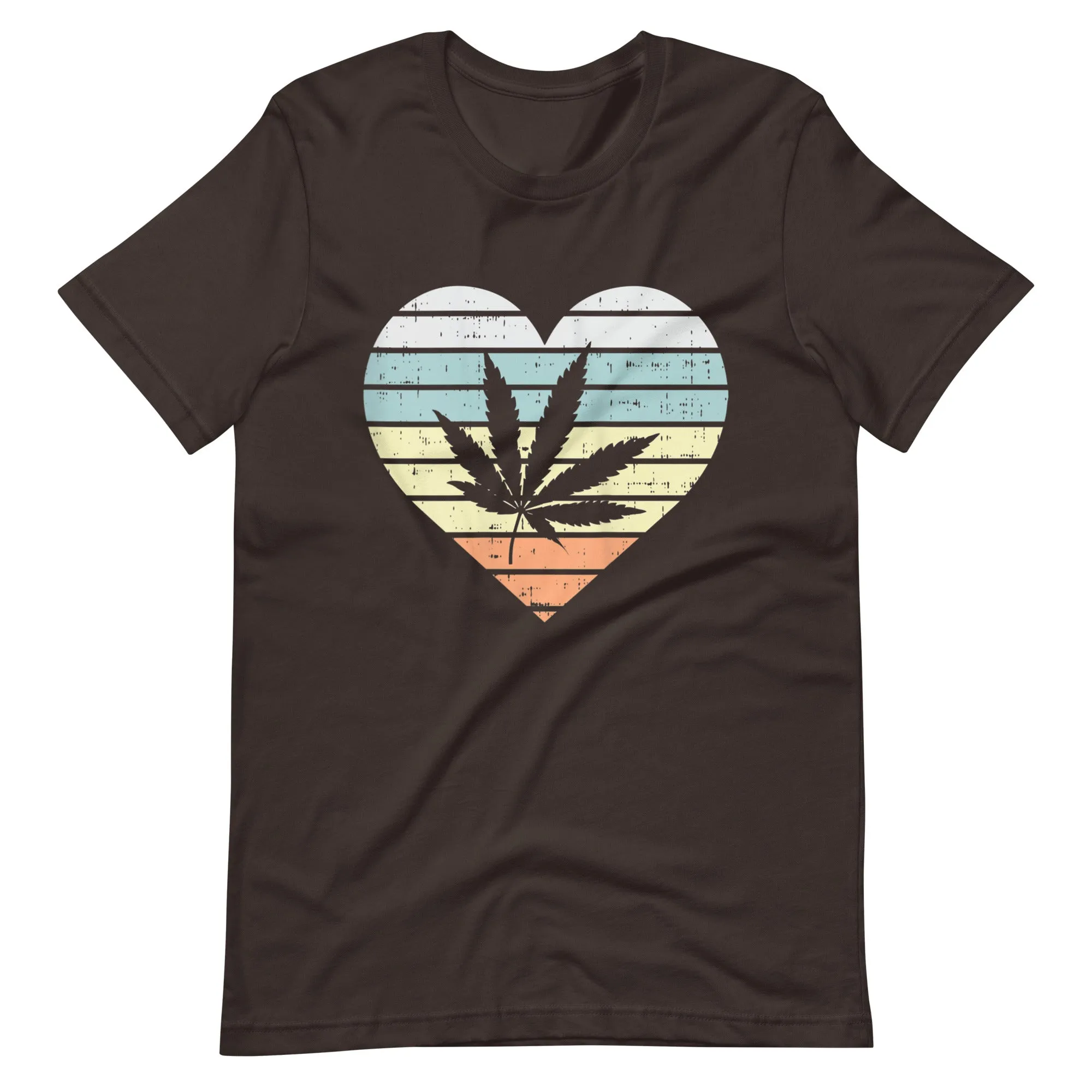 Womens-Weed-Cannabis-Heart-Unisex t-shirt