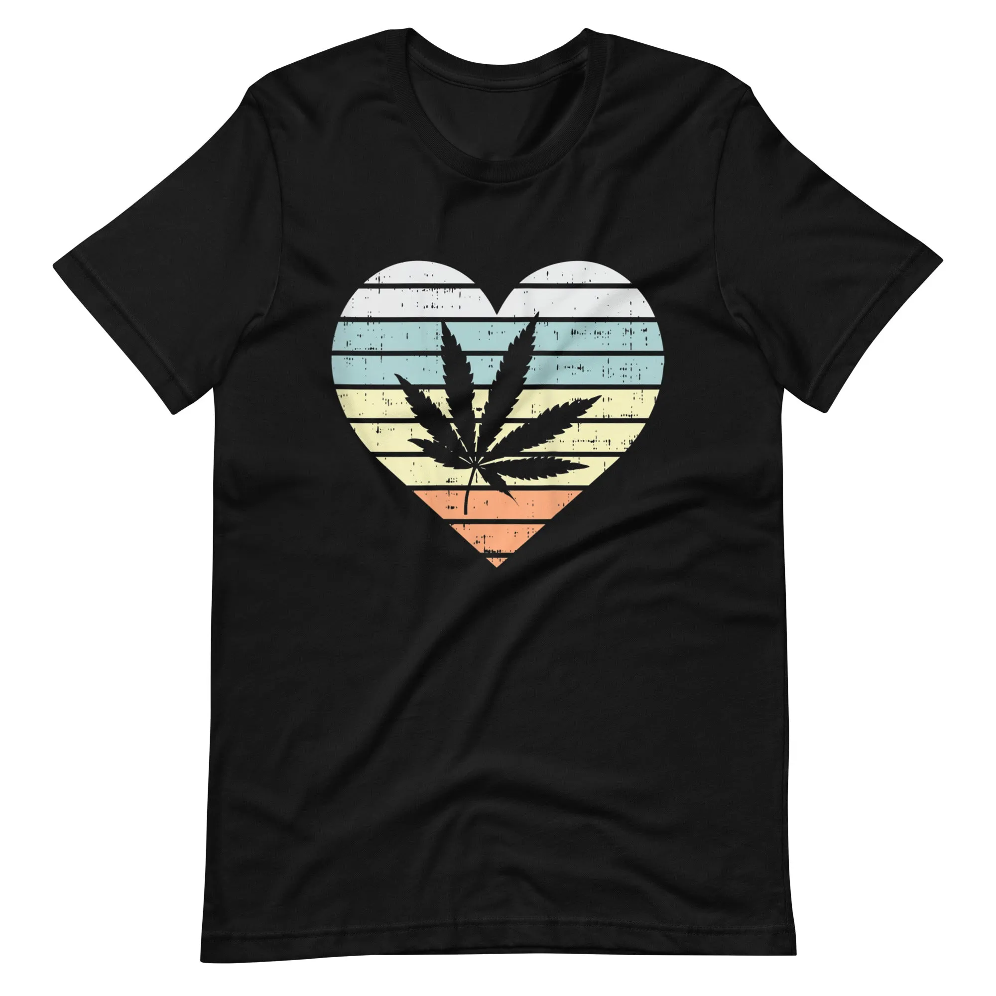 Womens-Weed-Cannabis-Heart-Unisex t-shirt