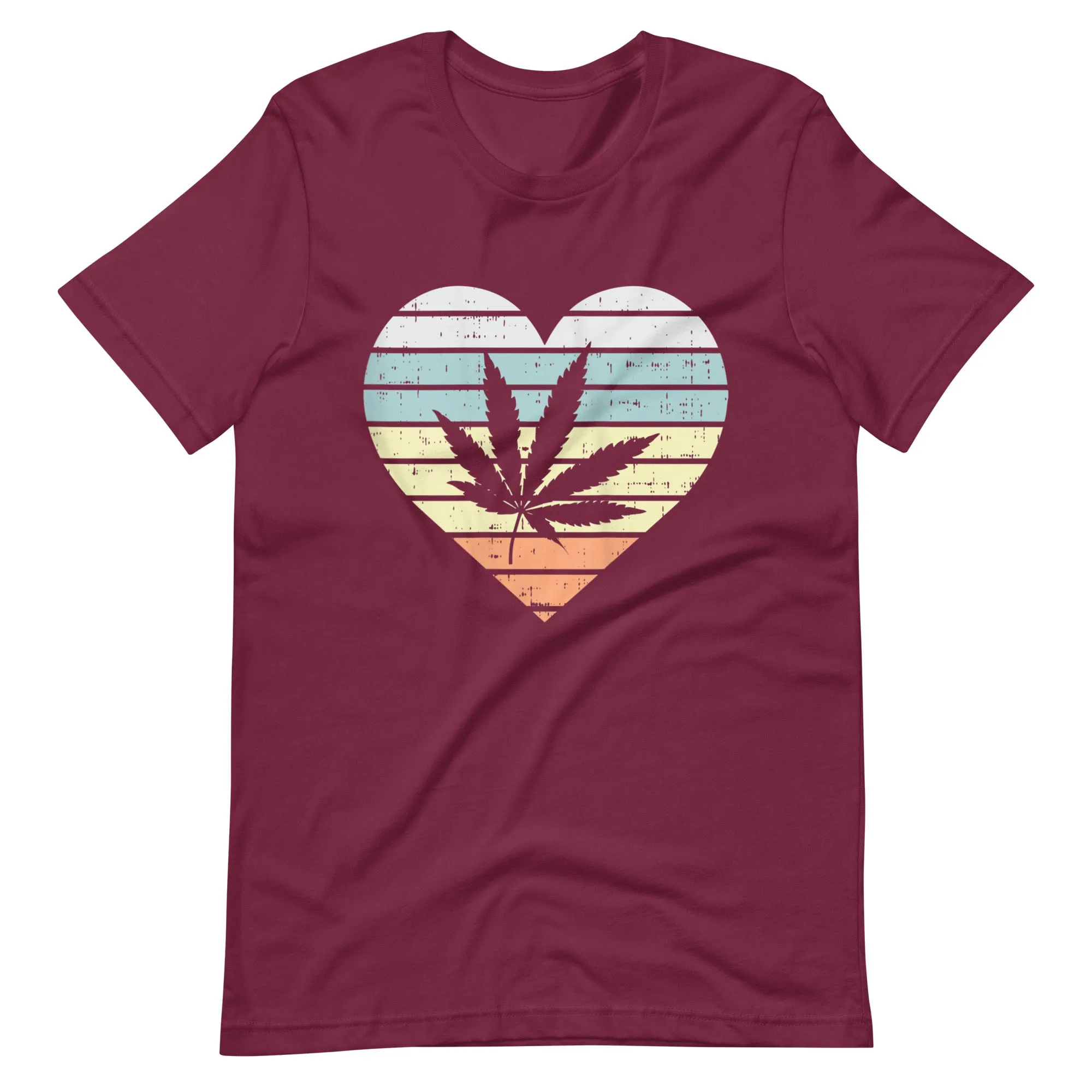 Womens-Weed-Cannabis-Heart-Unisex t-shirt