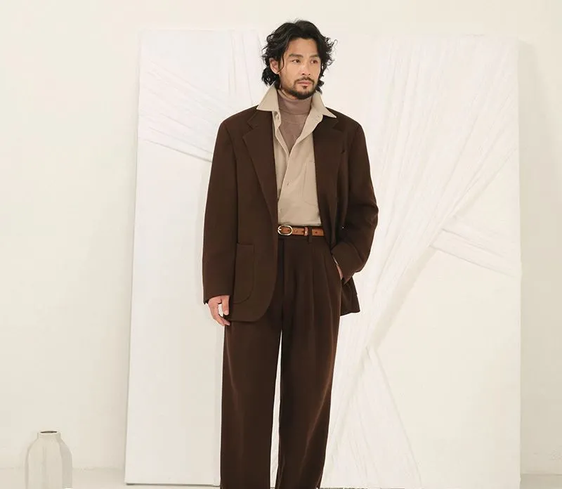 Wool Acetate Blend Suit Set