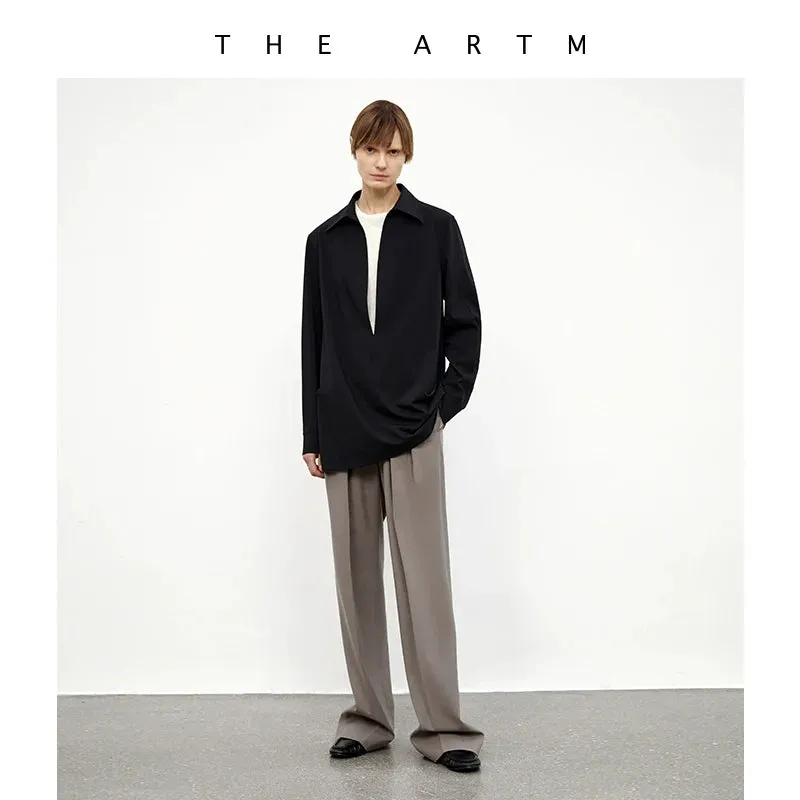 Wool Blend High-Waisted Wide-Leg Trousers