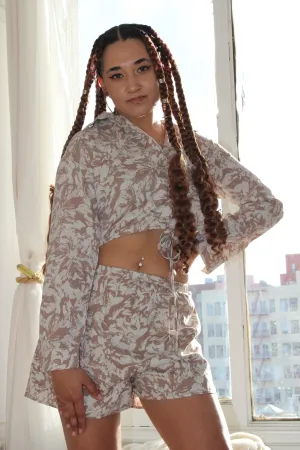 WRAP WAIST SHIRT WITH SHORTS SET