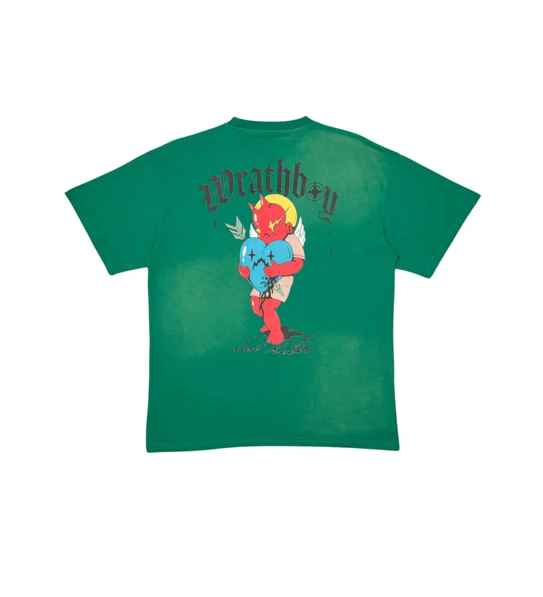 WRATHBOY LOVE HURTS BUT LUST KILLS TEE (GRN)