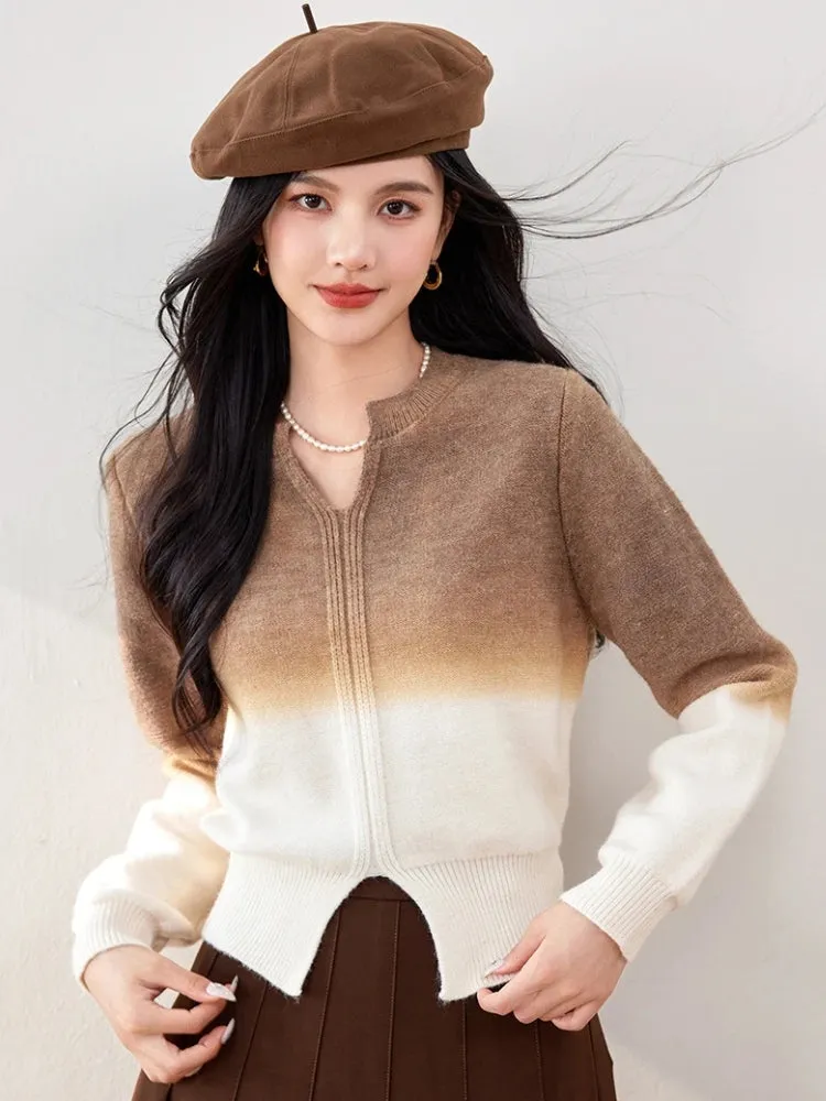 Y2K Slit Knitted Sweater