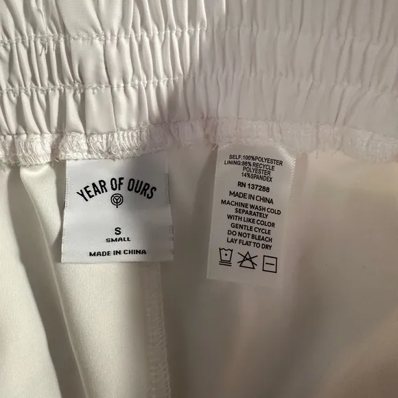 Year of Ours White Terrain Shorts 2.0 size Small