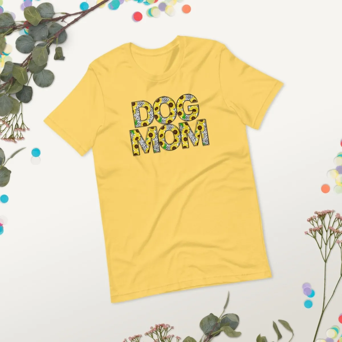 Yellow Sunflowers Dog Mom T-Shirt