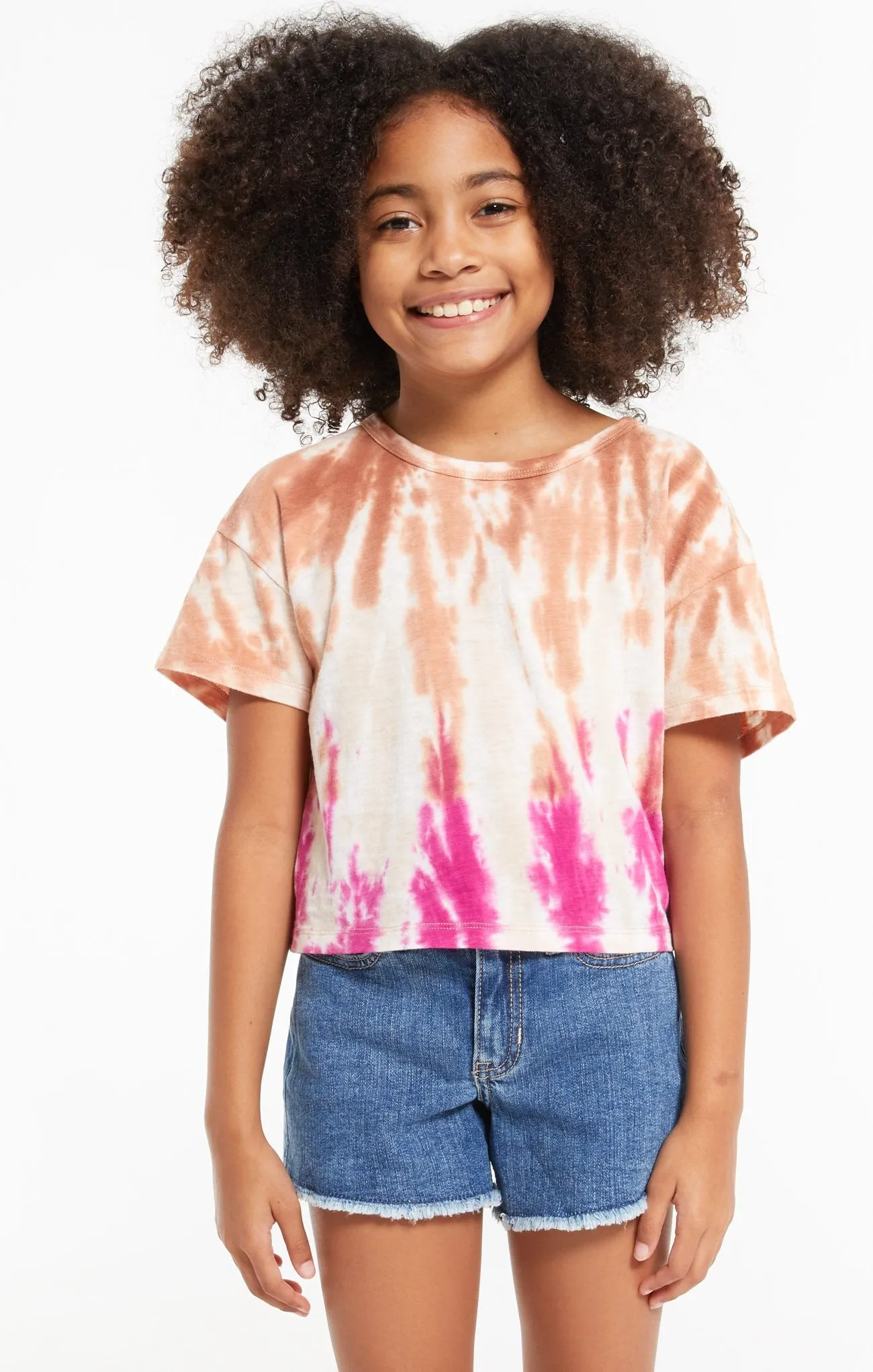 Z Supply Girls Nattie Tie-Dye Tee - Sahara