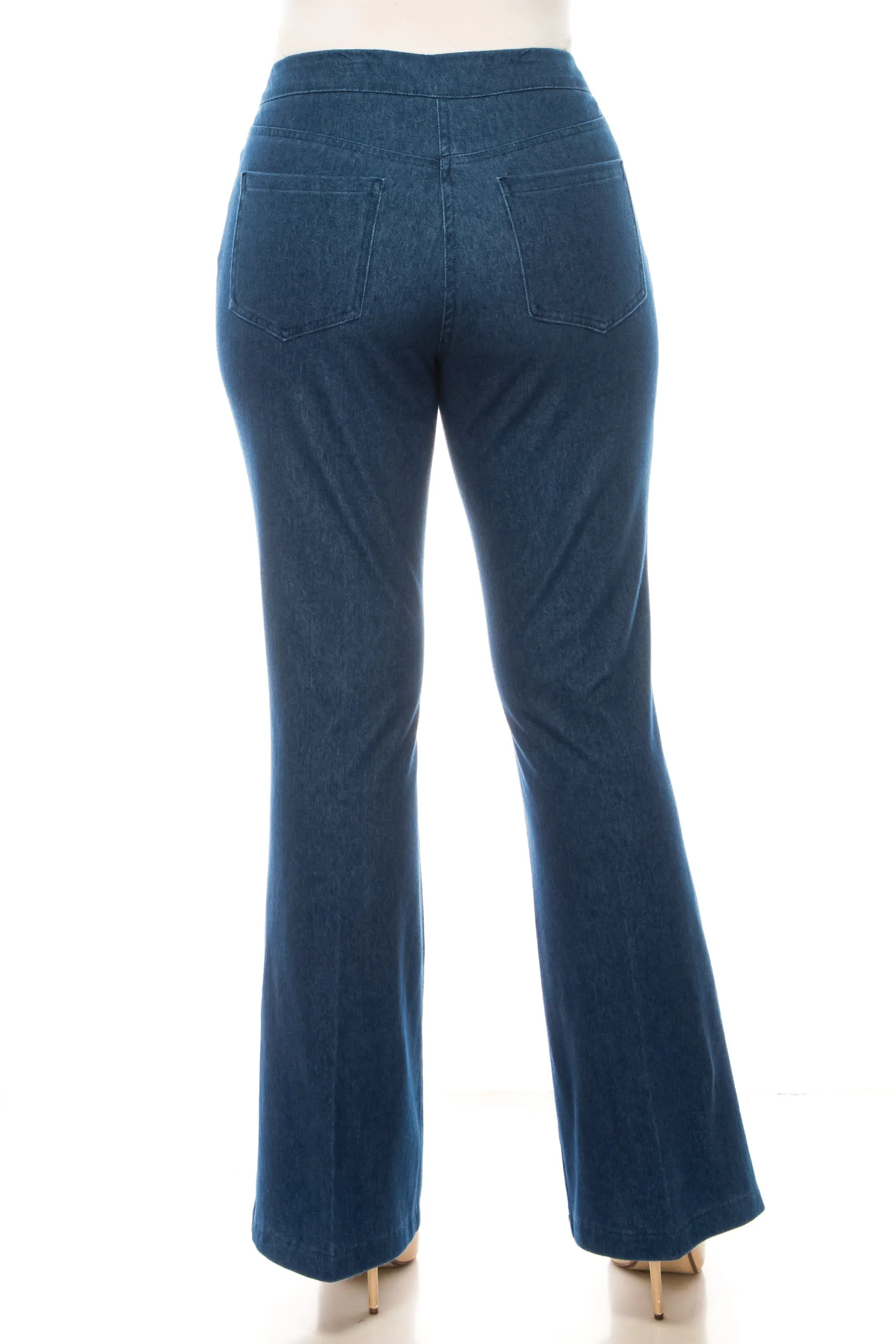 Zac & Rachel Flare Leg Elastic Waist Jeans