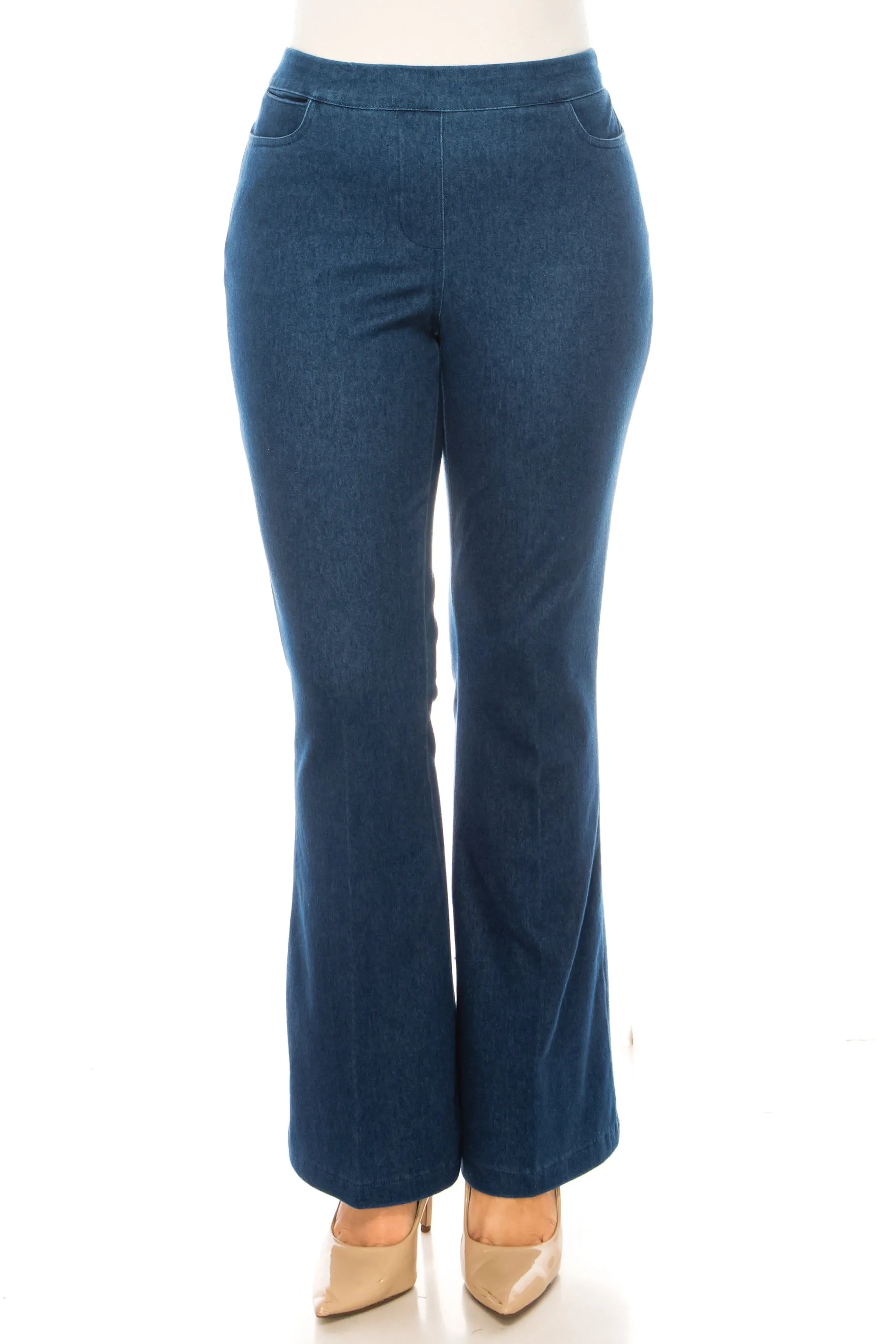 Zac & Rachel Flare Leg Elastic Waist Jeans