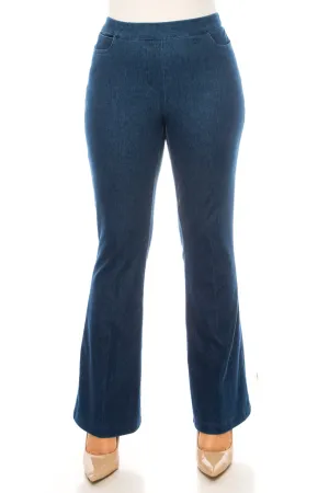 Zac & Rachel Flare Leg Elastic Waist Jeans