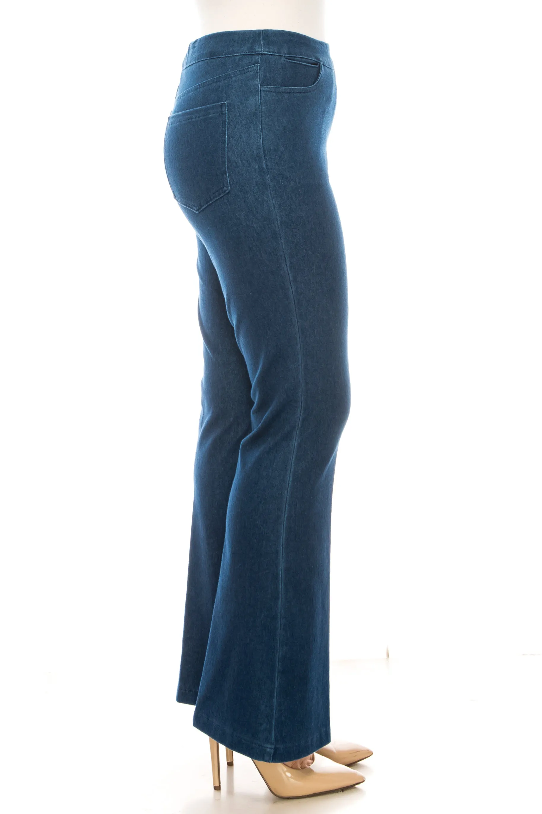 Zac & Rachel Flare Leg Elastic Waist Jeans